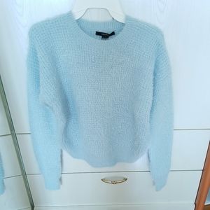 F21 fluffy light blue sweater